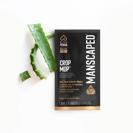 MANSCAPED® Crop Mop® On-The-Go Individually Wrapped Ball Wipes, Anti-Chafing Male Hygiene Body Wipes, Cleaning Wipe Designed for the Male Groin Area with Refreshing Aloe Vera, 15 Pack