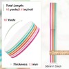 BENECREAT 10 Yards Rainbow Striped Ribbon, 1-1/2 inch(38mm) Wide Polycotton