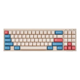 Leopold FC730MBT V2 Coral/Blue Bluetooth Mechanical Keyboard, MX2A (Cherry MX2A Black)