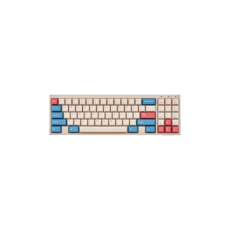 Leopold FC730MBT V2 Coral/Blue Bluetooth Mechanical Keyboard, MX2A (Cherry MX2A