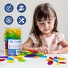 Pairez Toys Transparent Pattern Blocks, 126 Pcs Geometric Shapes Blocks,