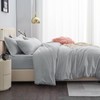 Aisbo Double Duvet Covers Set Grey - 3Pcs Bedding Set