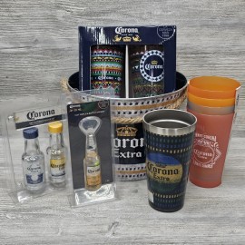 Corona Extra Beer Bucket Bottle Opener Glasses Salt Pepper Shakers Man Cave Gift
