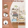 Whoonba Floor-Standing 3-Tier Purse Organizer, High-Capacity Bag Holder with 8
