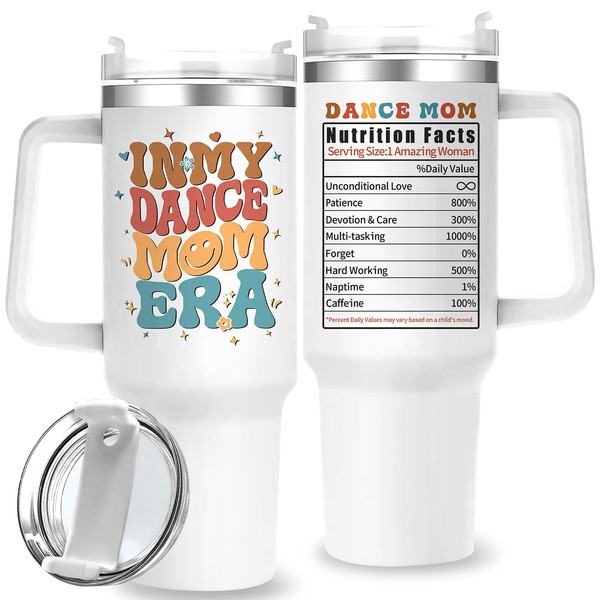 OneGemn Dance Mom Tumbler with Handle,Dance Mom Gifts for Women