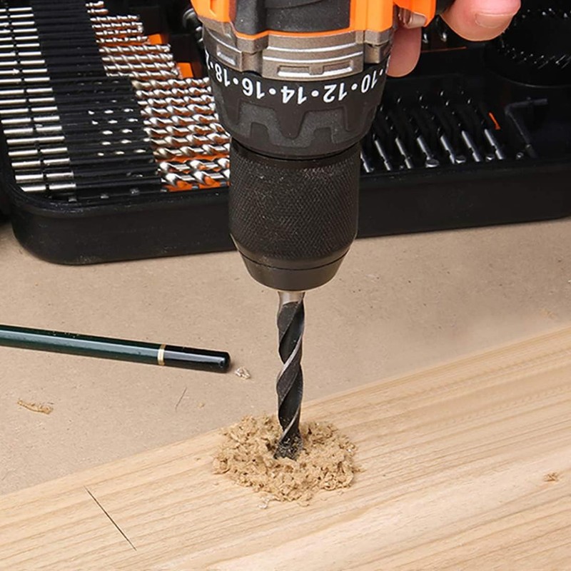 5 PCS 200MM Extra Long Hss Drill Bit Set, Twist
