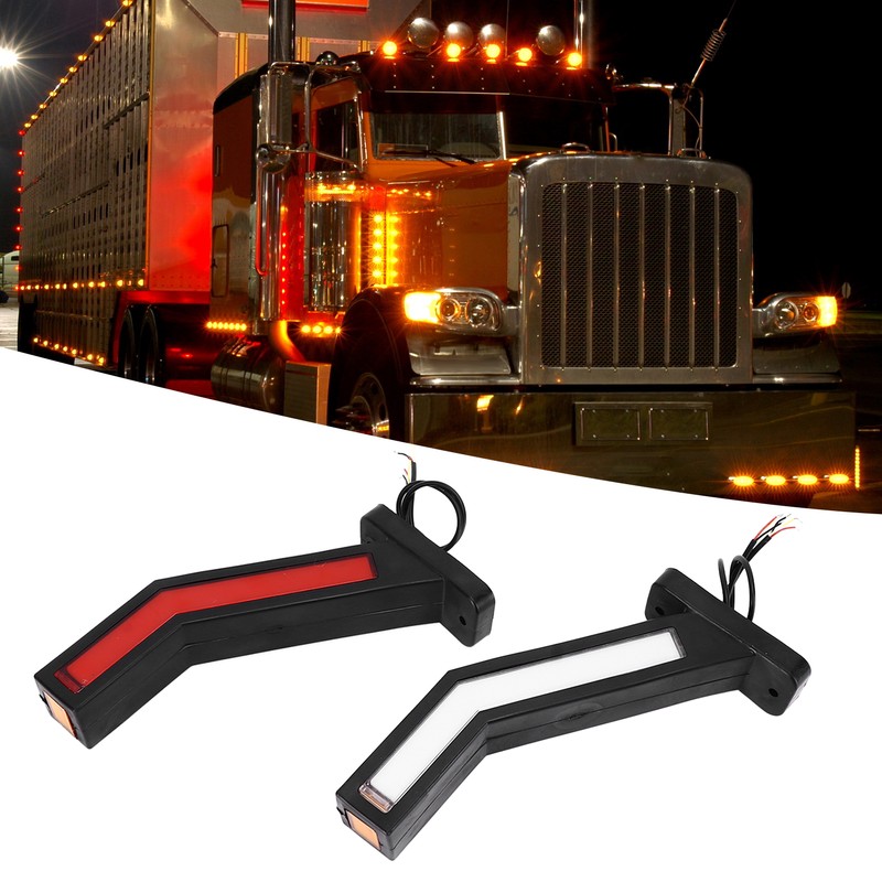 2pcs LED Side Marker Light IP67 Waterproof 12‑24V Indicator Lamp