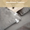 12pcs Comforter Clips, White Padded Duvet Clips Blanket Fasteners to
