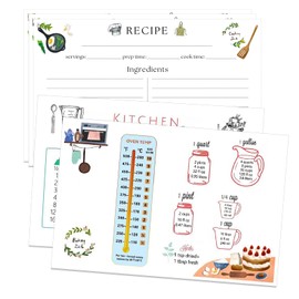 GoShambar Recipe Cards, 4x6 Inches Double Sided Cards, Blank Recipe Card for Bridal Shower