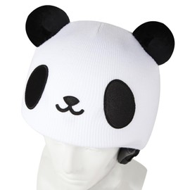 YCONNECT - Funda para casco de esquí, snowboard, monopatín, bicicleta, fundas de casco de punto para esquí, parapente, divertidos regalos para niños y adultos (panda blanca