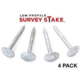 Low Profile HDG Survey Stakes - 4-Pack - Plain Color
