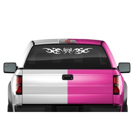Sticky Creations Butterfly Decal Sticker Windshield Rear Back Window Banner Vinyl Graphic Tribal Flame Car Truck SUV Vehicle 36"x4.25"+ (Design #168-03)