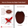 Angel Shield Durable Wood Veneer Natural Toilet Seat Metal Hinged