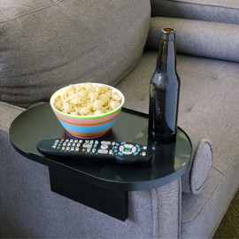 EXCELLO GLOBAL PRODUCTS Couch Arm Table - Black