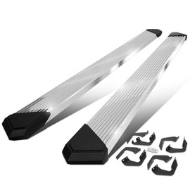 Auto Dynasty Pleated Running Boards Compatible with 2007-2021 Toyota Tundra CrewMax/Extended Crew Cab, Stainless Steel Side Step Nerf Bars, 6 Inches Step Bars, Polished Chrome