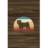  Pug Silhouette Sunset Retro Animal Pet Dog Lover Owner