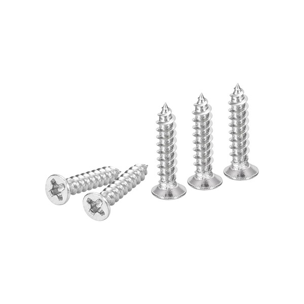 DTGN 100Pcs M2x10mm Flat Head Wood Screws, 304 Stainless Steel