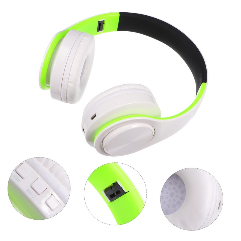 SHINEOFI Over Ear Wireless Headset Foldable Design with Aux Noise