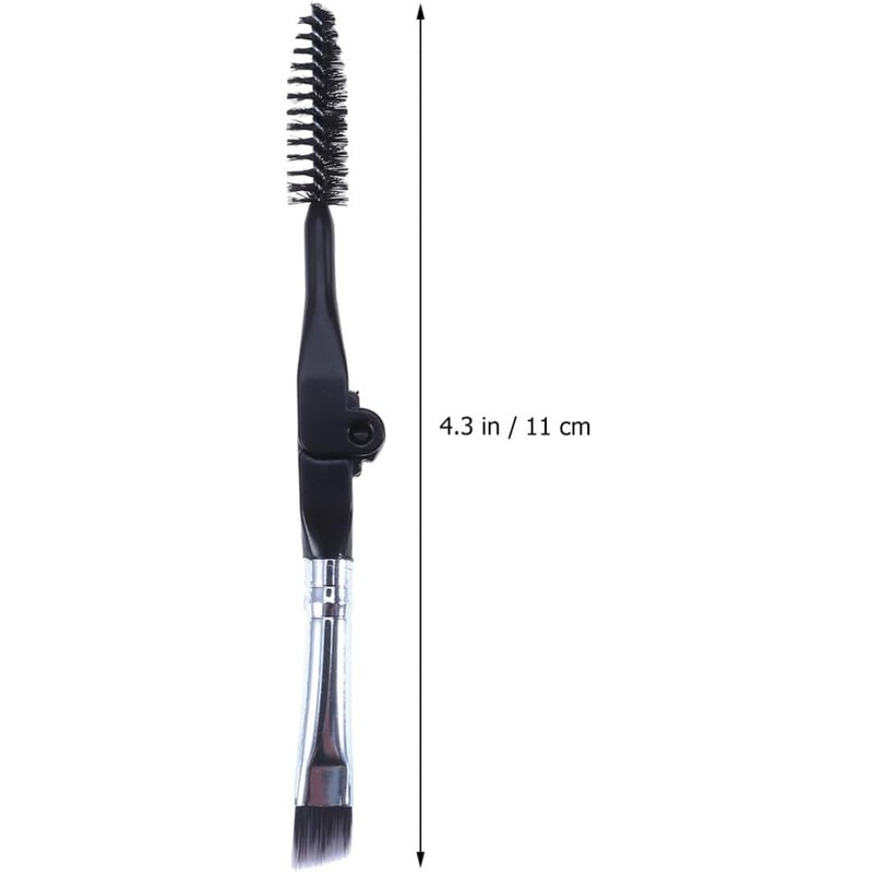 10 Piezas Cepillo Plegable Doble, Maquillaje Portátil Negro