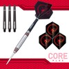 Unicorn Unisex Core Plus|Style 2|Steel Tip Darts, Silver / Black,