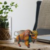 AMAJY Rustic Colorful Resin Bison Figurine – Majestic American Bison