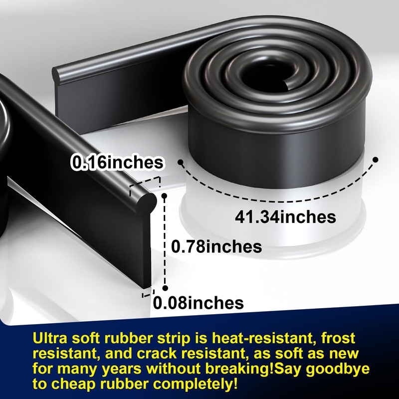 MRDARENSU 41-Inch High Elasticity Replacement Silicone Squeegee Strips, for Windows