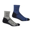 Regatta Outdoor Active Mens Walking 2 Pairs Socks Navy/Dark Steel