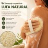 3 Estropajos Corporales de Lufa Natural con Banda Elástica (Paja)