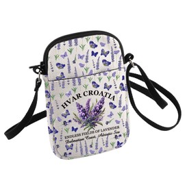 HOLLP Zagreb - Bolso bandolera de viaje para la isla croata, regalo Hvar Croatia, pequeño, Blanco