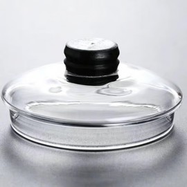 Magnetic Glass Tea Pot Parts Accessories, Black Bamboo Tea Accessories, Suitable for Magnetic Water Flow Glass Teapot-Glass Cover for B0C7Q1CWGY Accessories