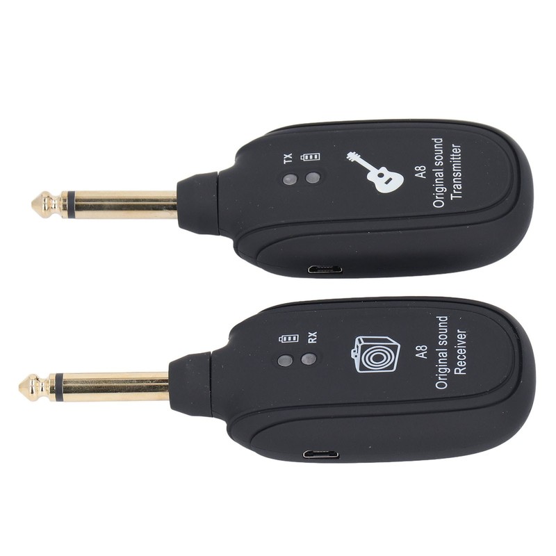Electric Guitar Transmitter Receiver Set 6.35mm Rechargeable Wireless Guitar System