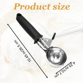 Stainless Steel Ice Cream Scoop – Ice Cream Scooper for Easy Serving, Perfect for Ice Cream, – Comfortable Handle, Dishwasher Safe