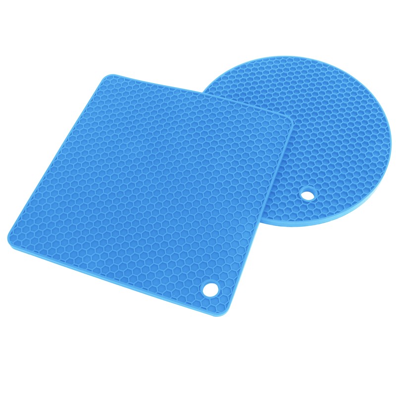 5 PCS 2 Round 3 Square Silicone Honeycomb Mat Multipurpose
