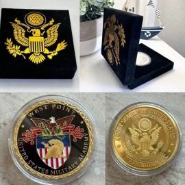 West Point Military Academy Challenge Coin with special velvet presentation box