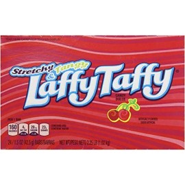 Wonka Stretchy & Tangy Laffy Taffy, Cherry Cereza, 1,5 onças (pacote com 24)