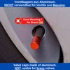 8 Pcs Red Aluminium Valve Caps for Car Schrader Valves