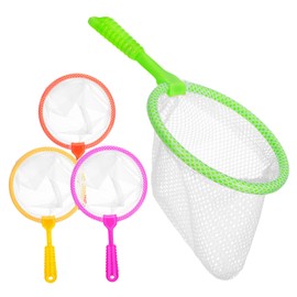 Toddmomy Ergonomic Boys and Girls's Fishing Nets 4 Pcs Set Small Fish Trap High-Density Mesh for Aquarium Beach Pool Play