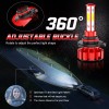 CHUSYYRAY For 2014-2018 Jeep Grand Cherokee Combo White LED Headlights