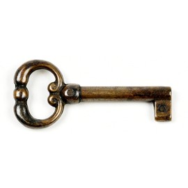 Furniture Key Antique Style Furniture Bronzed Replacement Key Blank Brass Patina 3008/40.01
