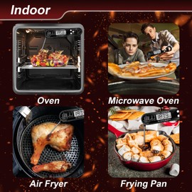 Miantev Digital Meat Thermometer, Food Thermometer for Cooking and Baking, Instant Meat Thermometer Digital, Waterproof Meat Thermometer for Grill, Wireless Meat Thermometer for Kitchen Cooking Food