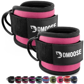DMoose Ankle Strap for Cable Machine - One Size Fit with Premium Padding, Workout Kickback Ankle Cuffs, Ankle Bands for Working Out, Booty Workouts, Leg Extension, Hip Abductors & Lower Body Exercises