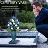 Cemetery Grave Vase for Fresh/Artificial Flowers, Memorial Flowers Holders with