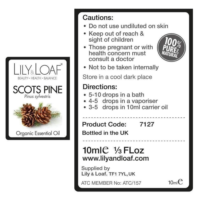 Lily & Loaf Scots Pine Organic Essential Oil (Pinus sylvestris)