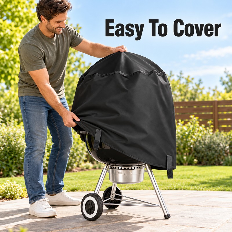 Waterproof BBQ Grill Cover for Outdoor Protection – Anti-UV Fade-Resistant