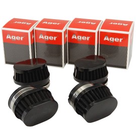 Ager 48mm Oval Power Filter Short Black 4-pack