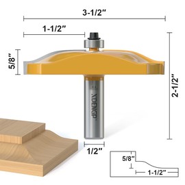 XDENGP Ogee Raised Panel Router Bits 1/2 inch Shank, 3-1/2-Inch Diameter, Shaker Raised Cabinet Door Making Frame Panel Design Router bits for use with Rail and Stile Moulding Milling Router bit