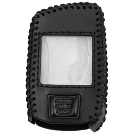 Leather Case Q9 2Way Remote Leather Case Key Fob Fit for Compustar Replacement for RF-2WQ9-FM (Black)
