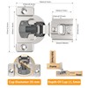 Chibery 4 Pack 9/16" Overlay 4D Concealed Hinges for Face