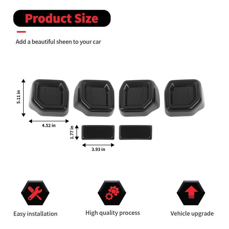RT-TCZ Smoked Black Tail Light Lamp Cover Guard Trim Decoration