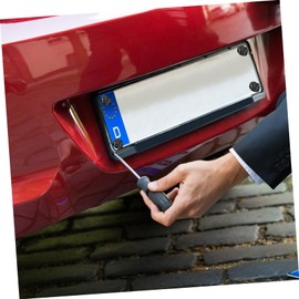 Mobestech 8 Pack License Plate Screw Set Stainless Steel Car Plate Hardware Bolts Screws and Caps Anti-theft